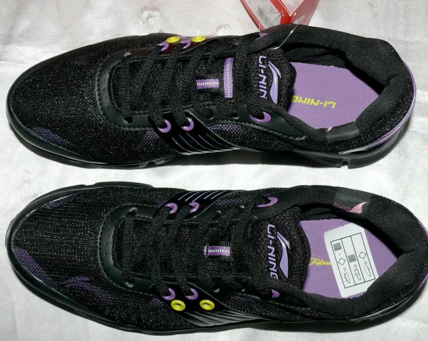 LiNING D554 A.W.S Cushio Mesh Sport Schuhe Fitness Sneaker 36 41 BLK Violett