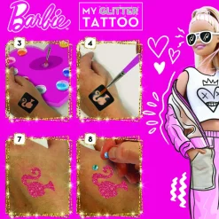 Lisciani 100958 Barbie Glitzer Tattoos My Glitter Tattoo Mädchen Kinder kreativ
