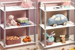 Livarno Kinderzimmer Regal mit 3 Böden 60 x 26,8 x 79 cm Wandregal Kinderregal