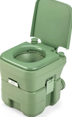 20L + 12L Campingtoilette abnehmbarem Abwassertank Campingklo tragbar Reisetoilette