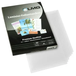 LMG Laminierfolien 80mic MATT - A4 - 100 Stück Laminiertaschen