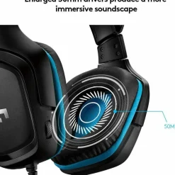 Logitech G432 Gaming-Headset, 7.1 Surround Sound, Kabel, PC/ Xbox One/ Nintendo