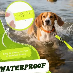 Looxmeer Wasserdichte Biothane Schleppleine für Hunde, 3-30m, Reißfest, mit