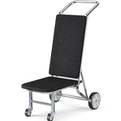 Lorenzo | Stuhlwagen | Stoff | Schwarz | Bankettstuhl Wagen