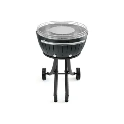 LotusGrill XXL (G600) Gartengrill 21,8kg, Anthrazitgrau mit USB Anschluss