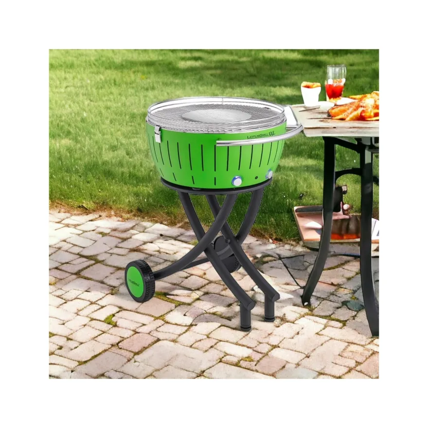 LotusGrill XXL (G600) Gartengrill 21,8kg, Anthrazitgrau mit USB Anschluss