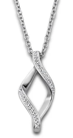 Lotus Style Damen Edelstahl Kette mit Strass Anhänger LS1908-1/1 Halskette