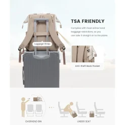 Lovevook Rucksack Damen Groß, Laptop Rucksack 17,3 Zoll, Wasserdicht