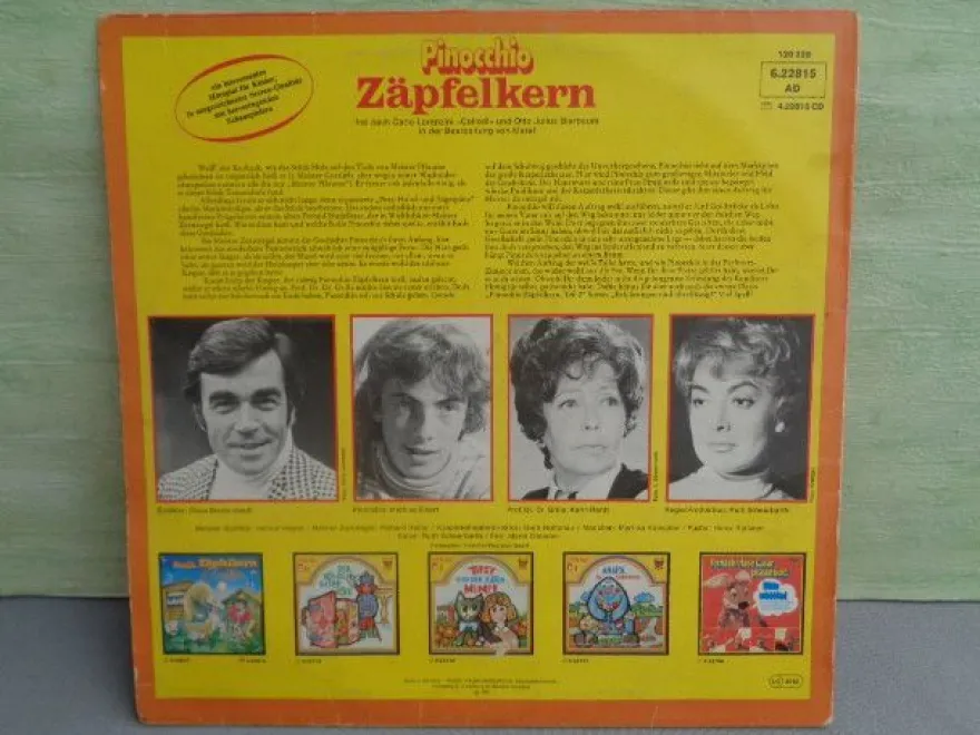 LP auditon Pinocchio Zäpfelkern Geburt Apfelgarten 1 + 2 Collodi Bierbaum Hörspiel