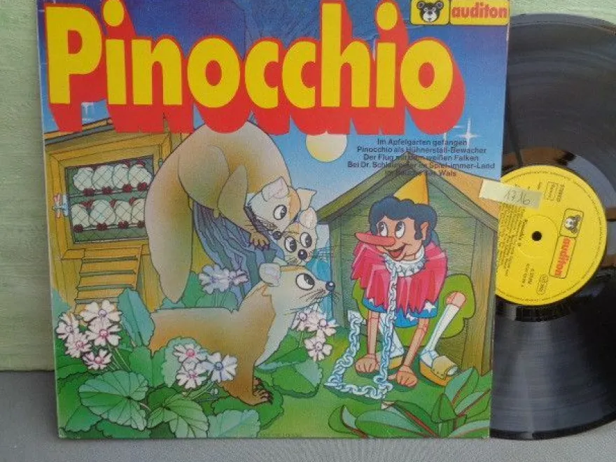 LP auditon Pinocchio Zäpfelkern Geburt Apfelgarten 1 + 2 Collodi Bierbaum Hörspiel