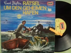 LP Europa Blyton Rätsel um verlassene Haus grüne Hand unterirdischen Gang Hafen