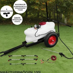100L Sprühgerät Drucksprüher Anhänger 12V Pflanzensprüher Unkrautsprüher Dünger