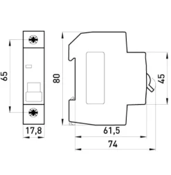 LS-Schalter C25 A Leitungsschutzschalter MCB Sicherungsautomat C 1-Polig