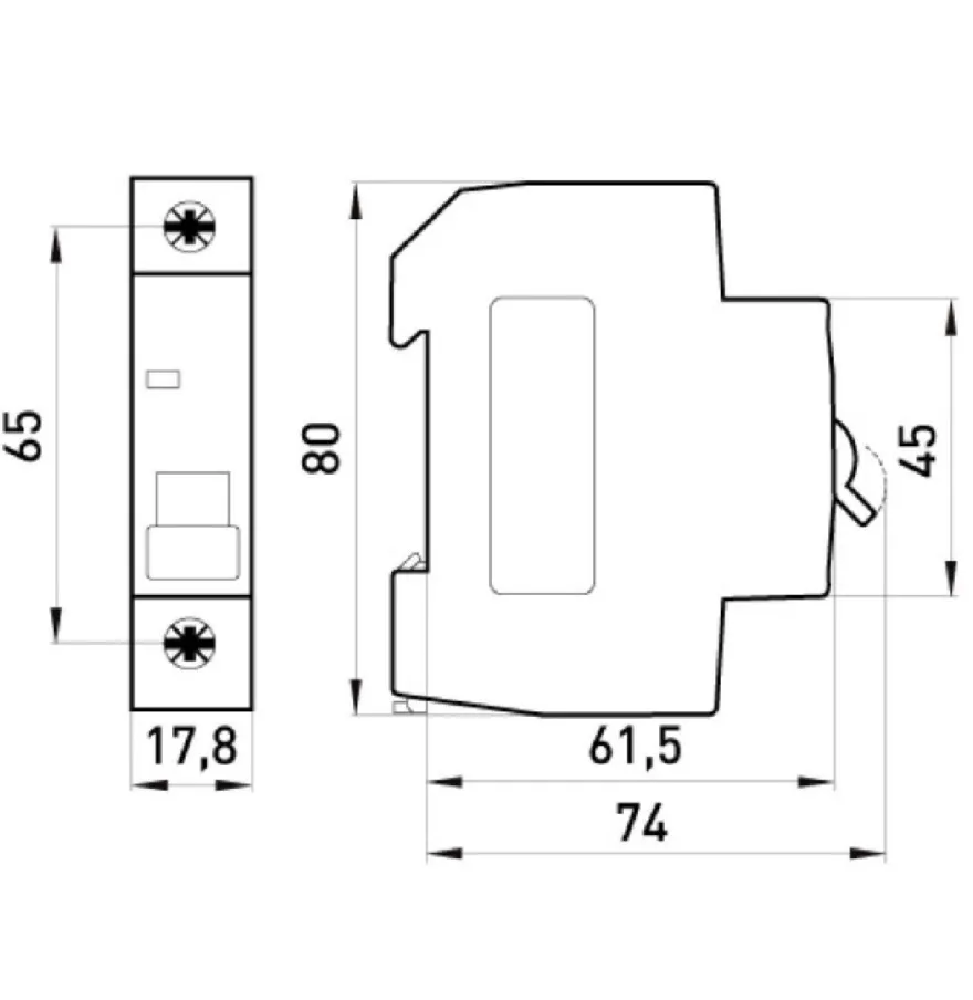 LS-Schalter C25 A Leitungsschutzschalter MCB Sicherungsautomat C 1-Polig