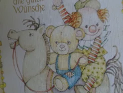 ältere Grußkarten freudiges Ereignis Baby Geburt / Gunkel West Germany