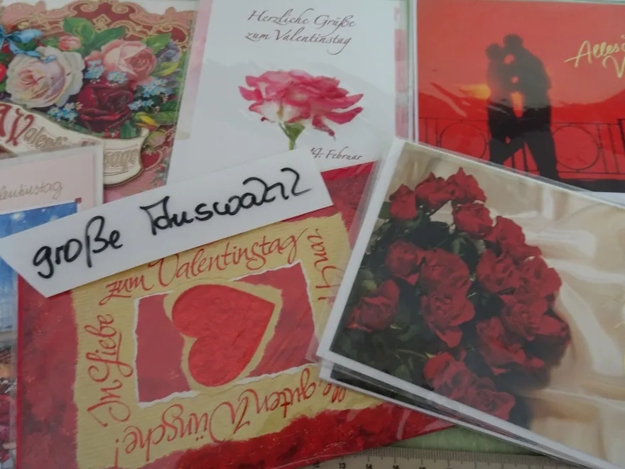ältere Grußkarten Valentine Valentinstag