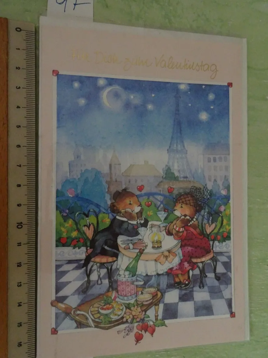 ältere Grußkarten Valentine Valentinstag