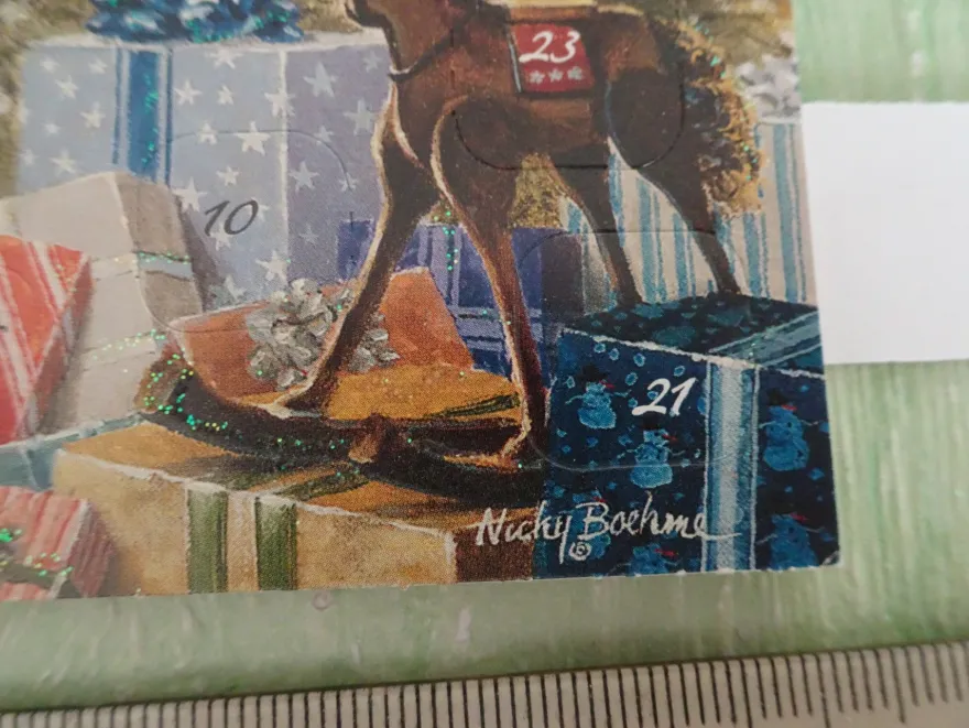 ältere Korsch mini Adventskalender Nicky Boehme Erika Design ua