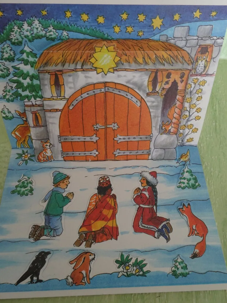 ältere SOS Kinderdörfer mini Adventskalender Postkarte Grußkarte Daniela Wittmann ua