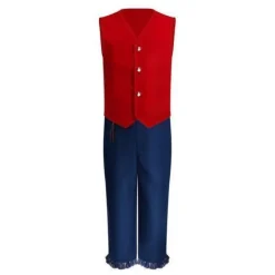 Luffy Cosplay Kostém One Piece Anime Set Kinder Halloween Outfit