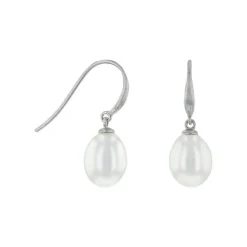 Luna-Pearls - HS1223 - Ohrhänger - 925 Silber rhodiniert - Süßwasser-Zuchtperle