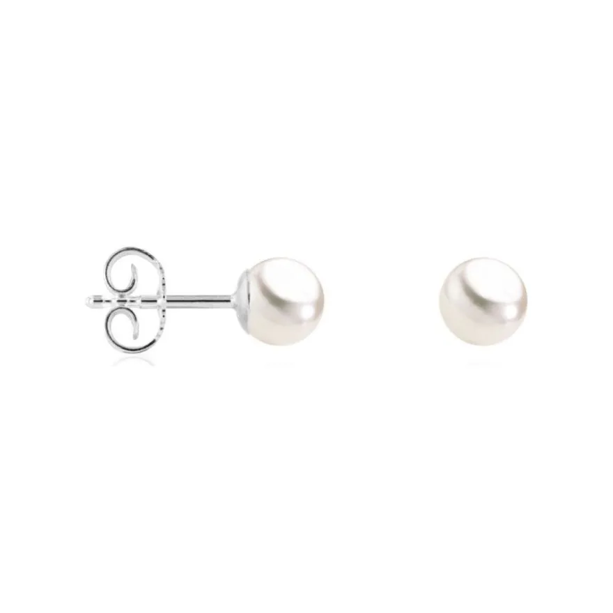 Luna-Pearls - HS1427 - Ohrstecker - 925 Silber rhodiniert - Süßwasser-Zuchtperle