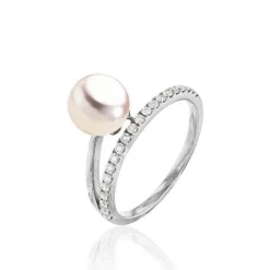 Luna-Pearls - 005.1048 - Ring - Damen - 750 Weißgold - Akoya-Zuchtperle 7.5-8mm