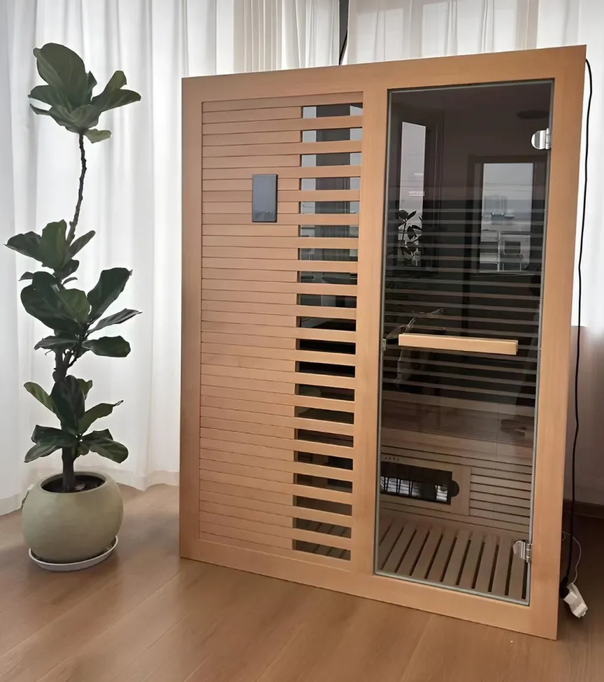 Luxus 2-Personen Infrarot-Sauna mit moderner Computersteuerung Heimsauna