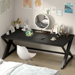 LVB Großer Schreibtisch für Home Office, Büro & Gaming, 180 x 80 cm, Holz