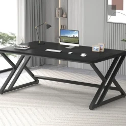 LVB Großer Schreibtisch für Home Office, Büro & Gaming, 180 x 80 cm, Holz