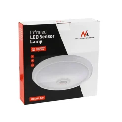Maclean LED Deckenleuchte MCE131 ACU, Infrarot-Deckenleuchte mit Bewegungsmelder Weiß
