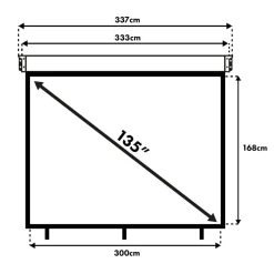 Maclean MC-561 Projektionswand Elektrisch Wand- und Fernsteuerung 135