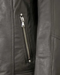 MADDOX - Damen Lederjacke Lammnappa schwarz