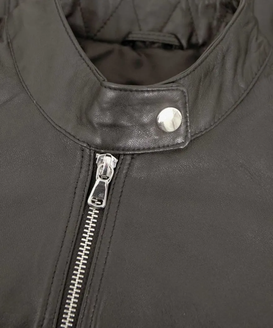 MADDOX - Damen Lederjacke Lammnappa schwarz