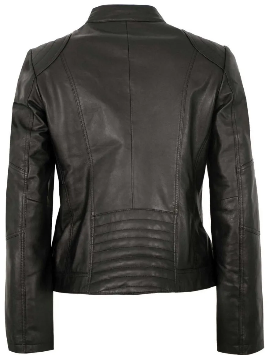 MADDOX - Damen Lederjacke Lammnappa schwarz
