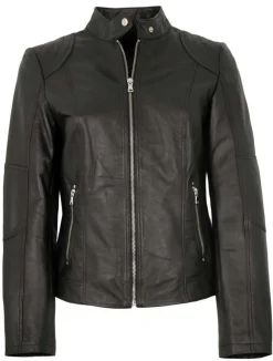 MADDOX - Damen Lederjacke Lammnappa schwarz