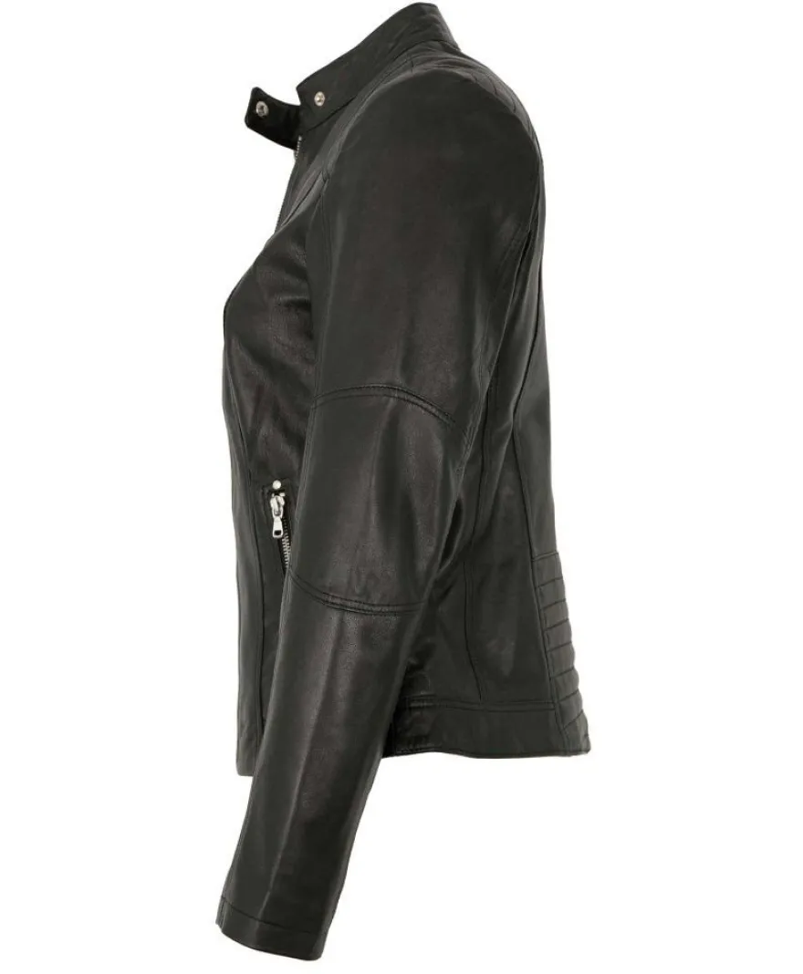 MADDOX - Damen Lederjacke Lammnappa schwarz