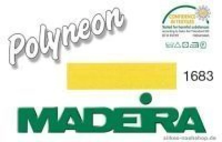 Madeira Polyneon 40 Maschinenstickgarn - 400m weiß-gelb
