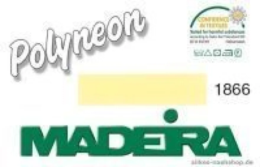 Madeira Polyneon 40 Maschinenstickgarn - 400m weiß-gelb