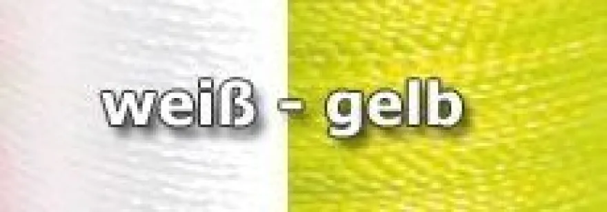 Madeira Polyneon 40 Maschinenstickgarn - 400m weiß-gelb