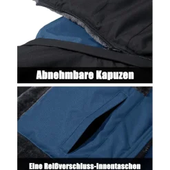 Magcomsen Herren Winter Skijacke mit Fleece Futter, Wasserdicht & Winddicht