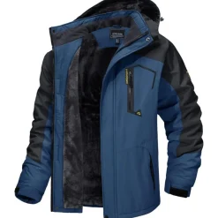 Magcomsen Herren Winter Skijacke mit Fleece Futter, Wasserdicht & Winddicht