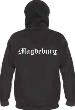 Magdeburg Kapuzenjacke - altdeutsch bedruckt - Sweatjacke Jacke Hoodie