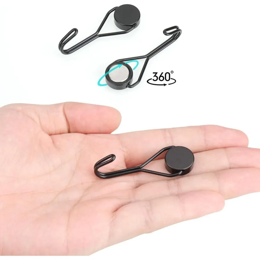 Magnethaken Schwarz Extra Stark für Küche Schlafzimmer Büro 6 Stück