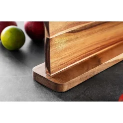 Magnetischer Messerblock Holz Doppelseitiger Messerhalter Organizer