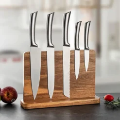 Magnetischer Messerblock Holz Doppelseitiger Messerhalter Organizer