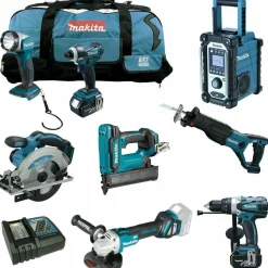 MAKITA DFN350 Akku Nagler Combo Kit LXT 18V 12tlg. Akku Werkzeug Set