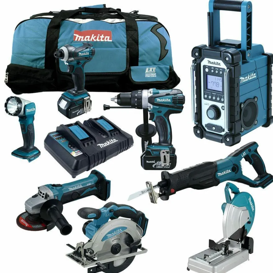 MAKITA LXT 18V 12tlg. Akku Werkzeug + DLW140 PT2 Akku-Trennschleifmaschine