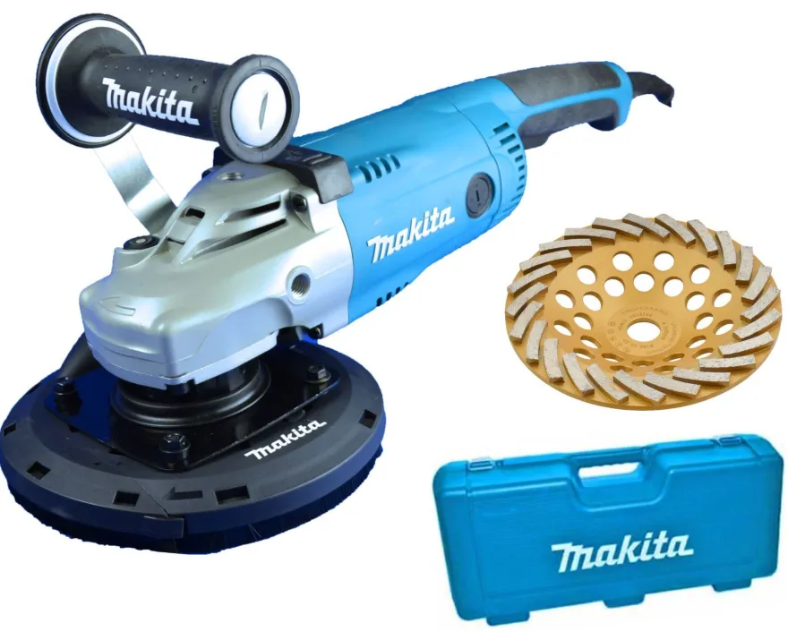 Makita / Trongaard Betonschleifer / Estrichschleifer / Winkelschleifer 180mm 2200W