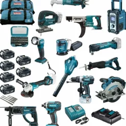 MAKITA Winkelschleifer DGA511 MEGA Werkzeug SET XXL 20tlg + Schleifmaschine